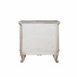 Acme Gorsedd 2-Drawer Wooden Nightstand with Marble Top in Golden Ivory