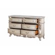 Acme Gorsedd 6-Drawer Wooden Dresser with Marble Top in Golden Ivory