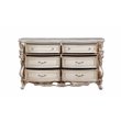 Acme Gorsedd 6-Drawer Wooden Dresser with Marble Top in Golden Ivory