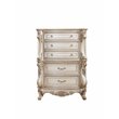 Acme Gorsedd 5-Drawer Wooden Chest in Golden Ivory