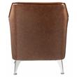 ACME Teague Faux Leather Upholstery Accent Chair with Flared Armrest in Brown
