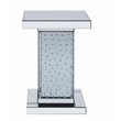Acme Nysa End Table in Mirrored and Faux Crystals