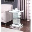 Acme Nysa End Table in Mirrored and Faux Crystals