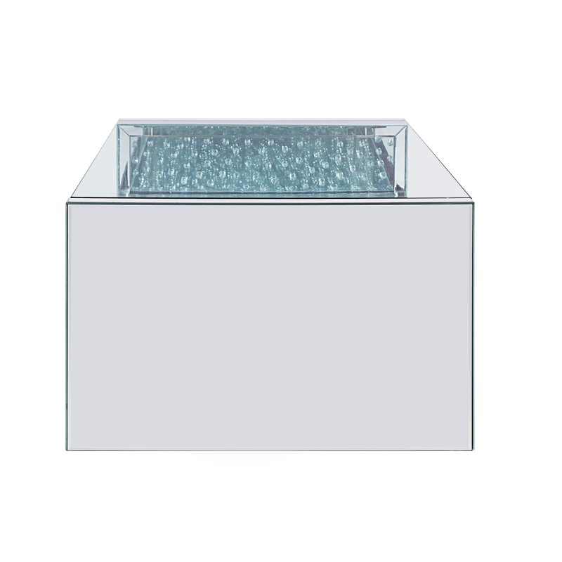 Acme Nysa Coffee Table in Mirrored and Faux Crystals