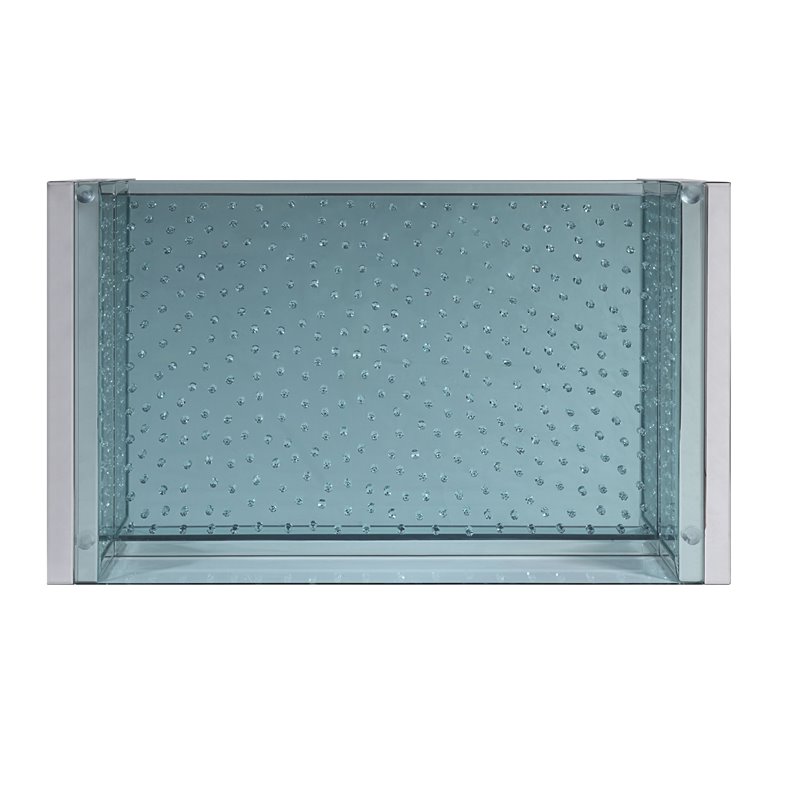 Acme Nysa Coffee Table in Mirrored and Faux Crystals