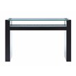 Acme Nysa Sofa Table in Mirrored and Faux Crystals