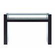 Acme Nysa Sofa Table in Mirrored and Faux Crystals