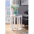 ACME Reon Hexagon 2-Pieces Marble Top End Table in White
