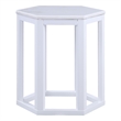 ACME Reon Hexagon 2-Pieces Marble Top End Table in White