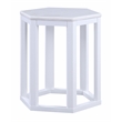 ACME Reon Hexagon 2-Pieces Marble Top End Table in White