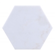 ACME Reon Hexagon 2-Pieces Marble Top End Table in White