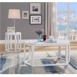 ACME Reon Hexagon 2-Pieces Marble Top End Table in White