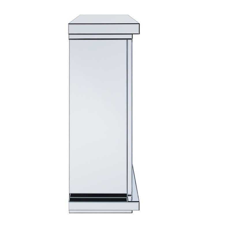 Acme Nowles Fireplace in Mirrored and Faux Stones