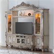 ACME Gorsedd Wooden Hutch with Glass Doors in Golden Ivory