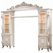 ACME Gorsedd Wooden Hutch with Glass Doors in Golden Ivory