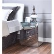 Acme Nysa End Table in Mirrored and Faux Crystals