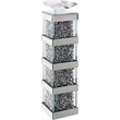 Acme Noralie Accent Candleholder in Mirrored and Faux Diamonds