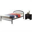 Cailyn 2 Piece Bedroom Set with Metal Full Size Bed and Nightstand In Black