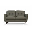 ACME Radwan Tufted Leather Loveseat in Pesto Green