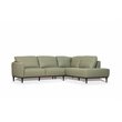 ACME Tampa Right Facing Leather Sectional in Airy Green