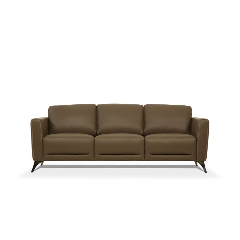 ACME Malaga Leather Sofa in Espresso Chocolate