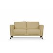 ACME Malaga Leather Loveseat in Cream
