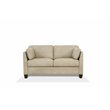 ACME Matias Leather Loveseat in Dusty White