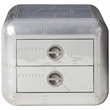 ACME Brancaster 2 Drawer End Table in Chrome