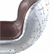 ACME Brancaster Swivel Adjustable Bar Stool in Vintage Brown Top Grain Leather
