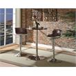 ACME Brancaster Swivel Adjustable Bar Stool in Vintage Brown Top Grain Leather