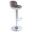 ACME Brancaster Swivel Adjustable Bar Stool in Vintage Brown Top Grain Leather