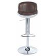 ACME Brancaster Swivel Adjustable Bar Stool in Vintage Brown Top Grain Leather