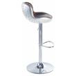 ACME Brancaster Swivel Adjustable Bar Stool in Vintage Brown Top Grain Leather