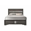 ACME Naima King Bed with Storage in Gray