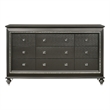 ACME Kaitlyn Wooden 9-Drawer Dresser in Metallic Gray