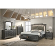 ACME Kaitlyn Wooden 5-Drawer Chest in Metallic Gray