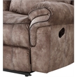 ACME Zubaida Velvet Motion Reclining Sofa with USB Dock in 2-Tone Chocolate