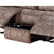 ACME Zubaida Velvet Motion Reclining Sofa with USB Dock in 2-Tone Chocolate