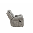 ACME Zubaida Velvet Reclining Sofa with USB Dock in 2-Tone Gray