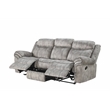ACME Zubaida Velvet Reclining Sofa with USB Dock in 2-Tone Gray