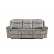ACME Zubaida Velvet Reclining Sofa with USB Dock in 2-Tone Gray