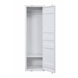 ACME Cargo Wardrobe Metal Armoire with 1 Door in White