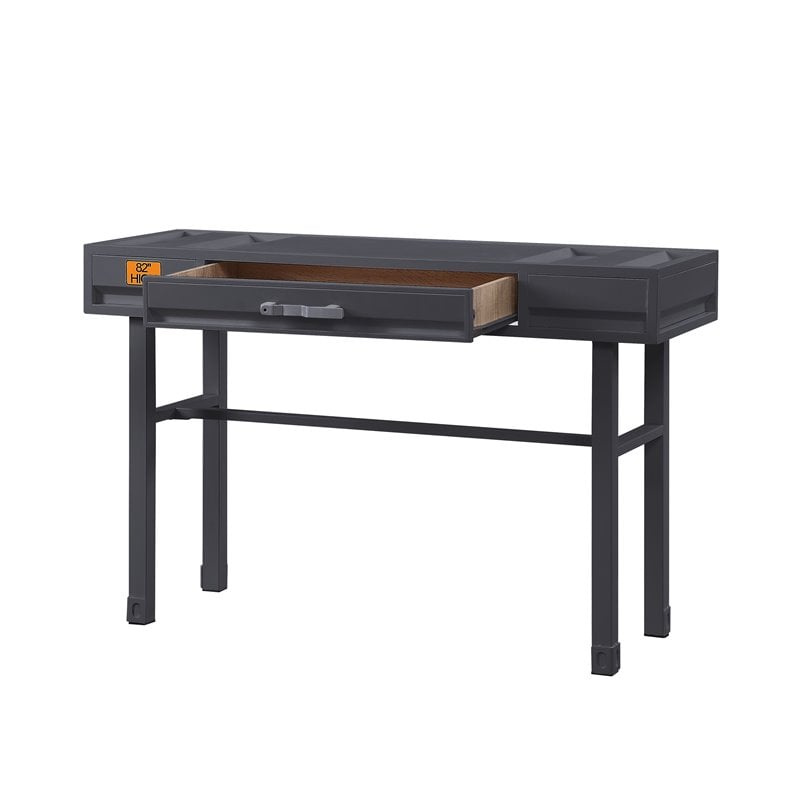 ACME Cargo Wood Vanity Desk in Gunmetal Gray