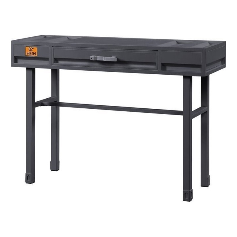 ACME Cargo Wood Vanity Desk in Gunmetal Gray