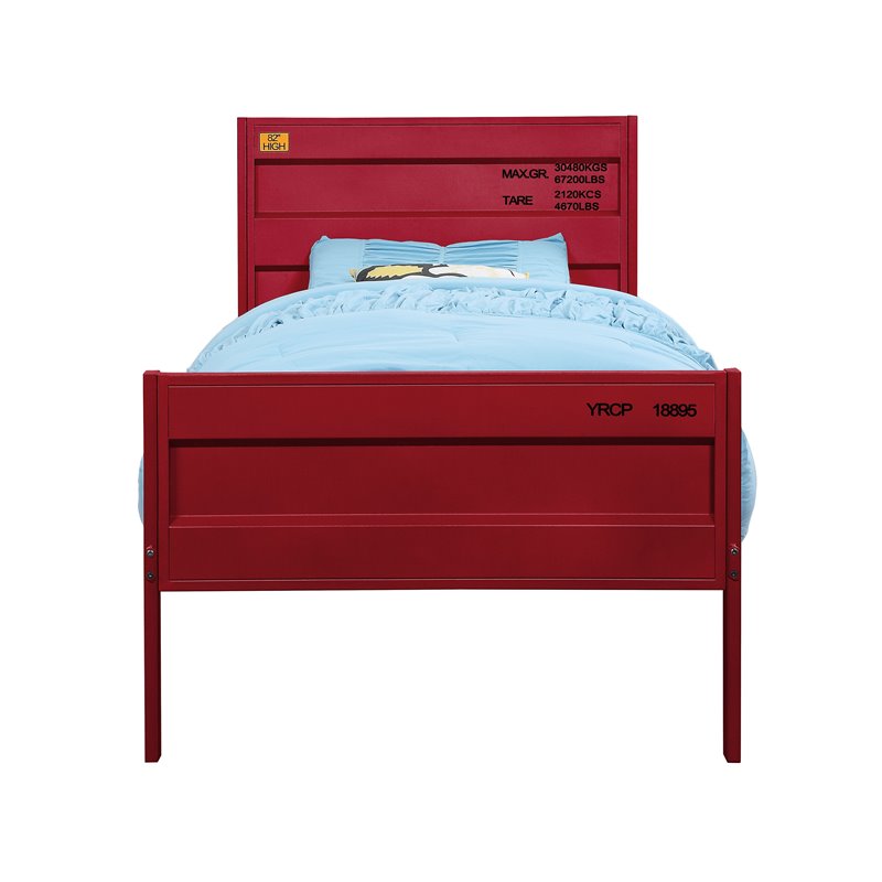 ACME Cargo Twin Panel Kids Bed in Red