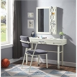 ACME Cargo Upholstered Metal Kids Chair in Gray and White