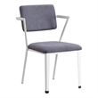 ACME Cargo Upholstered Metal Kids Chair in Gray and White