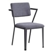 ACME Cargo Metal Frame Upholstered Chair in Gray and Gunmetal