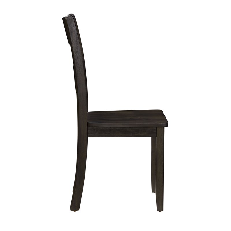 ACME Haddie Dining Side Chair in Distressed Walnut (Set of 2)