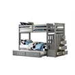 ACME Allentown Twin/Twin Bunk Bed w/Storage Ladder & Trundle in Gray